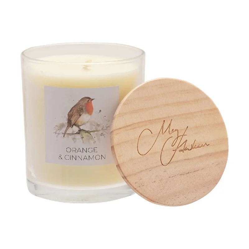 Vegan Christmas gift candles for cruelty-free gifts-Orange and Cinnamon Scented Soy Candle