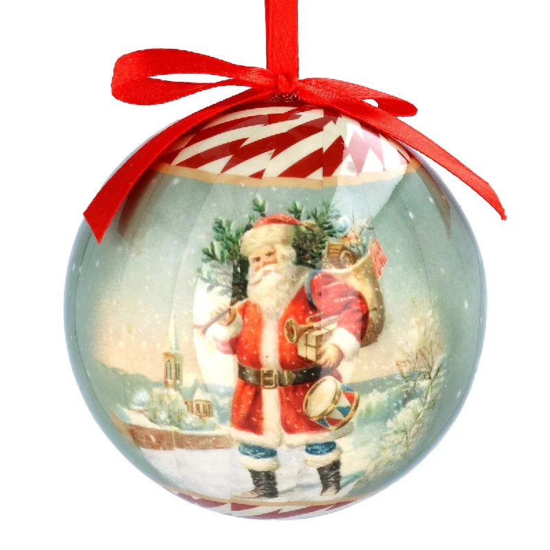 Christmas Decoration for elf magic-Paper Wrapped Santa Claus Christmas Tree Bauble