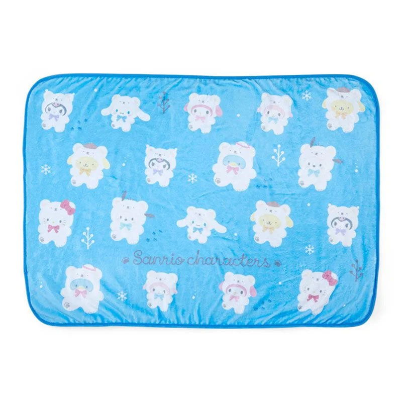 Custom blanket series for personalized home gifts-Sanrio Fluffy White Bear Throw Blanket