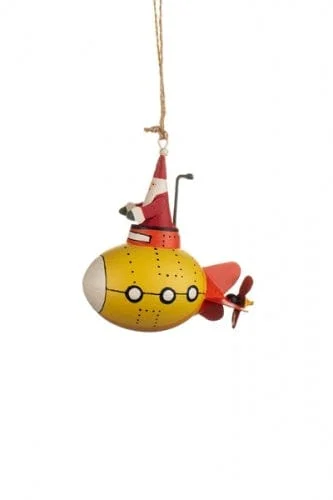 Christmas Decoration for charity events-Santa in Yellow Submarine Christmas Tree Decoration