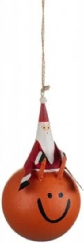 Christmas Decoration for volunteer fun-Santa on a Space Hopper Christmas Tree Decoration