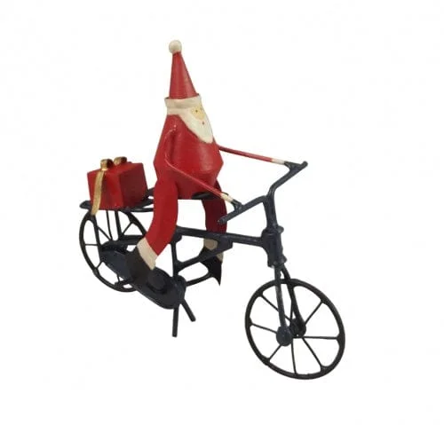 Christmas Decoration for festive snacks-Santa on Bike Christmas Tree Decoration