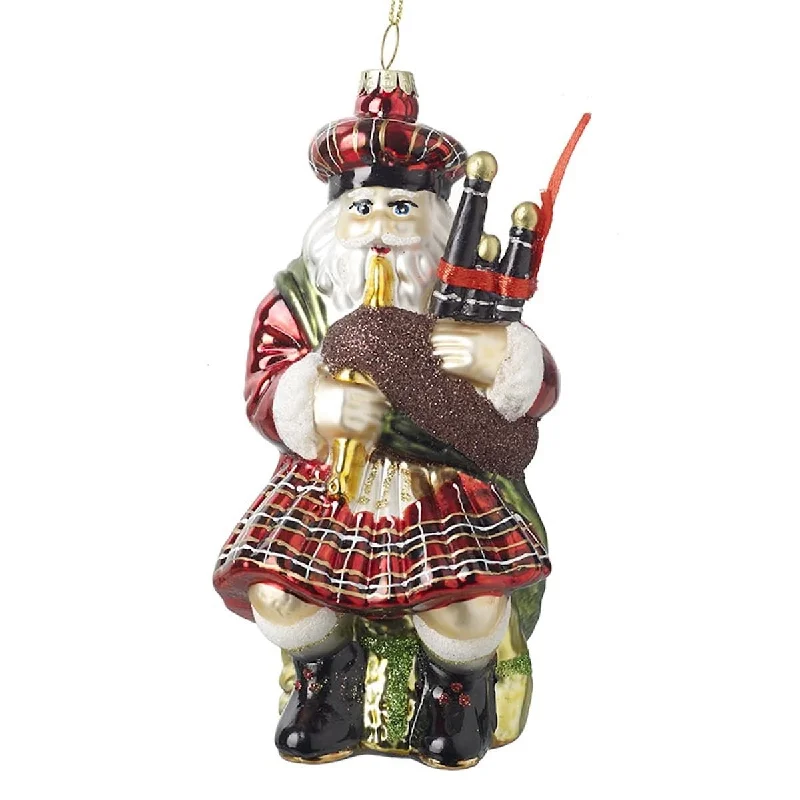 Christmas Decoration for nutcracker charm-Scottish Santa with Bagpipes Christmas Tree Decoration