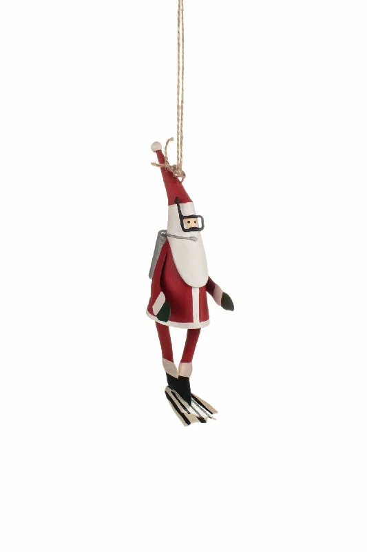 Christmas Decoration for thank yous-Scuba Diving Santa Christmas Tree Decoration