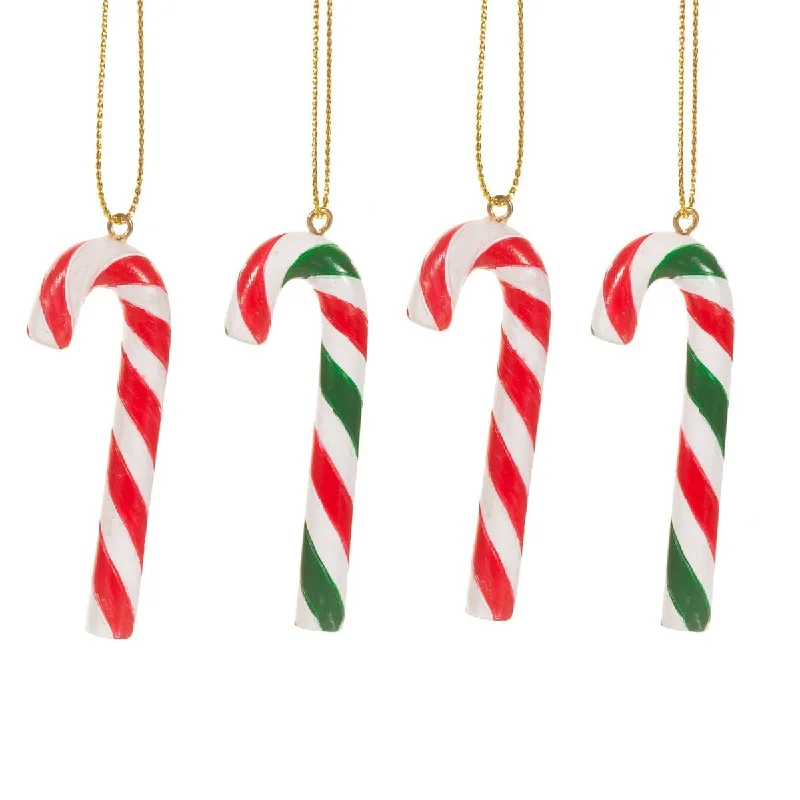 Christmas Decoration for jingle bells-Set of 4 Candy Cane Christmas Tree Decorations