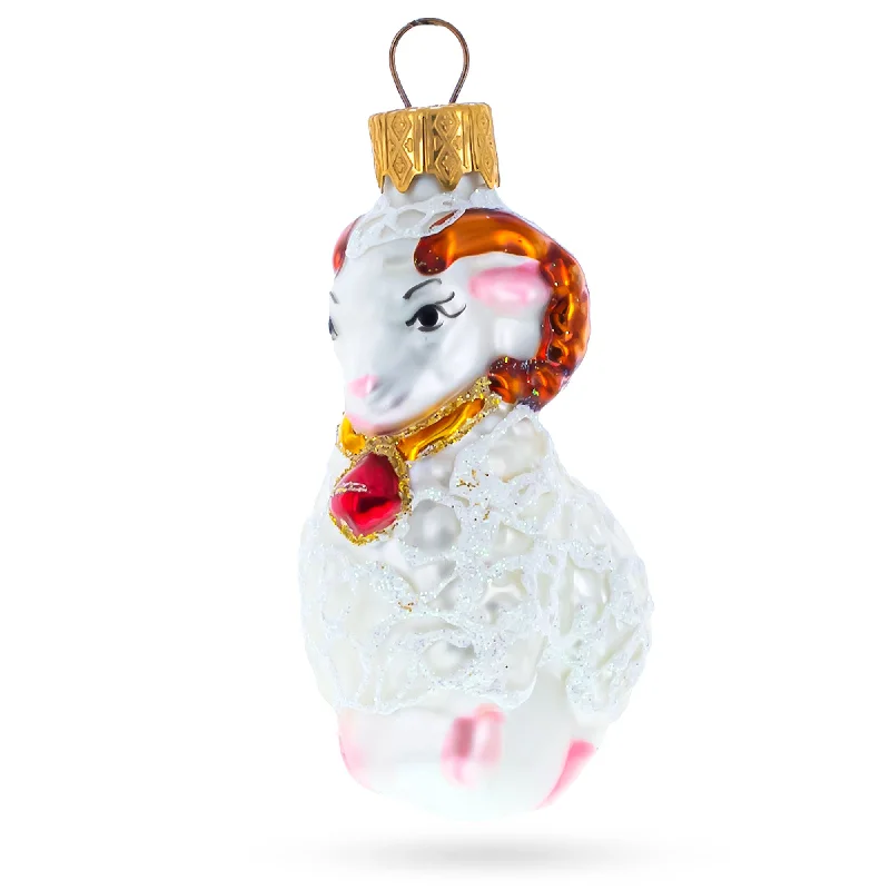 Christmas Decoration for budget finds-Ram with Bell Mini Glass Christmas Ornament