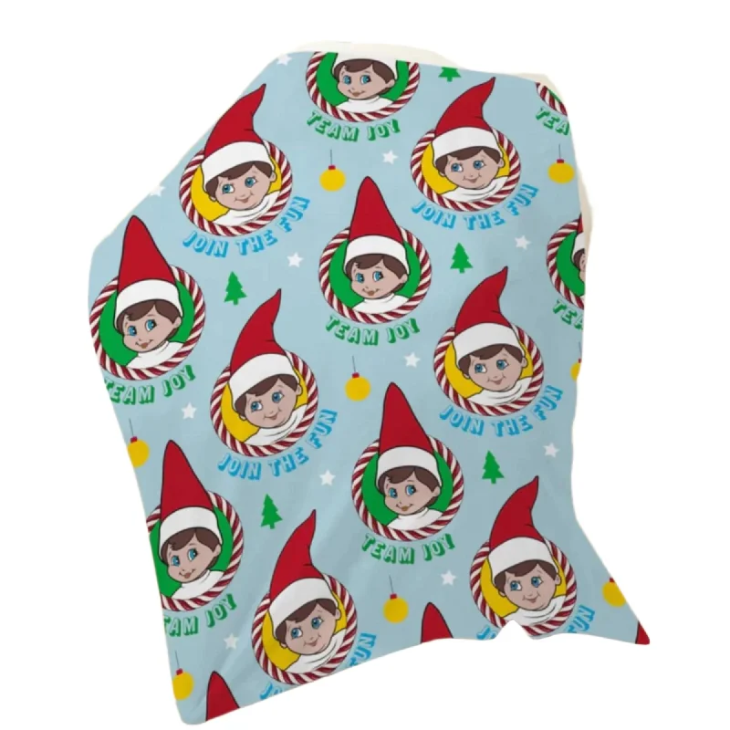 Blanket series with seasonal colors for festive cheer-The Elf On The Shelf® Team Joy - Join The Fun -Throw Fleece Blanket (Limited Edition)