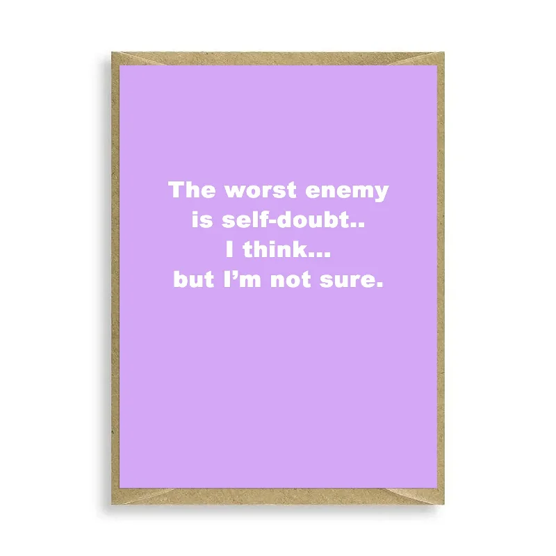 Thick and warm blanket series for ultimate warmth-Mini Humour Card Your Worst Enemy  Greeting Card for Any Occasion