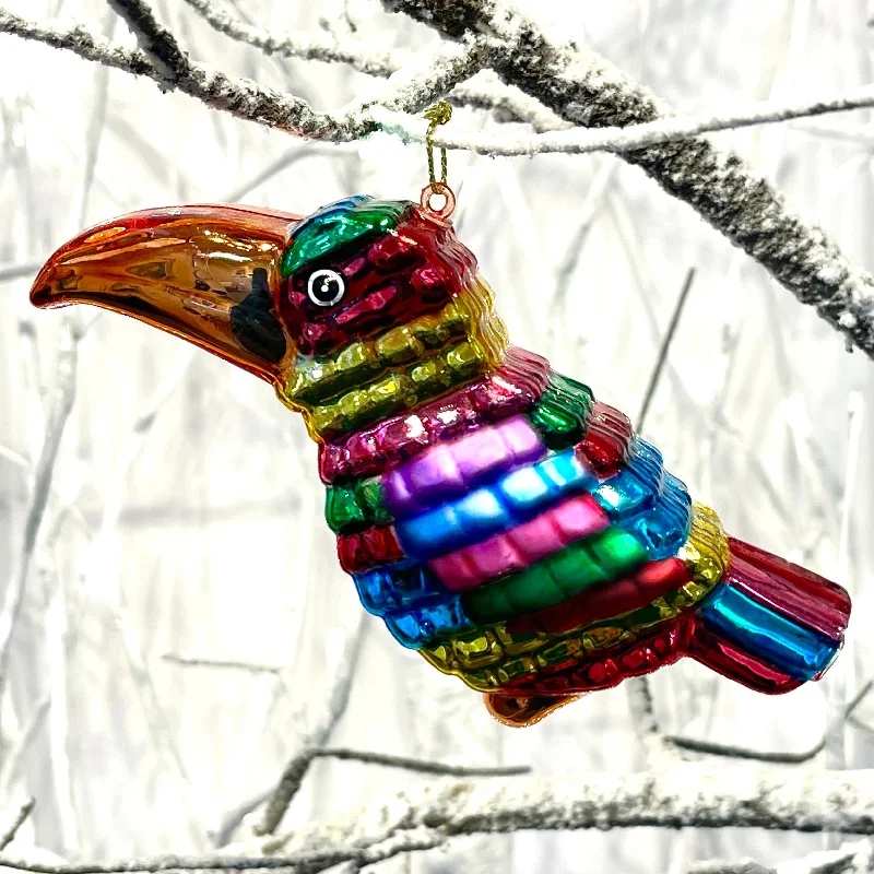 Christmas Decoration for plastic sparkle-Toucan Tree Bauble