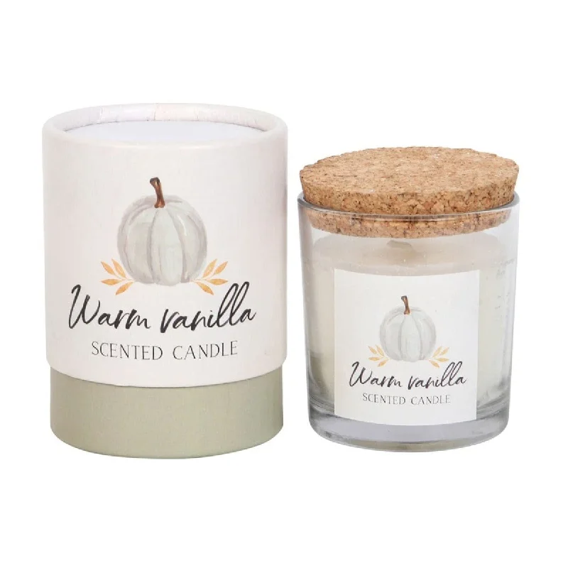 Holiday-themed Christmas gift candles for perfect presents-Warm Vanilla Scented Autumnal Candle