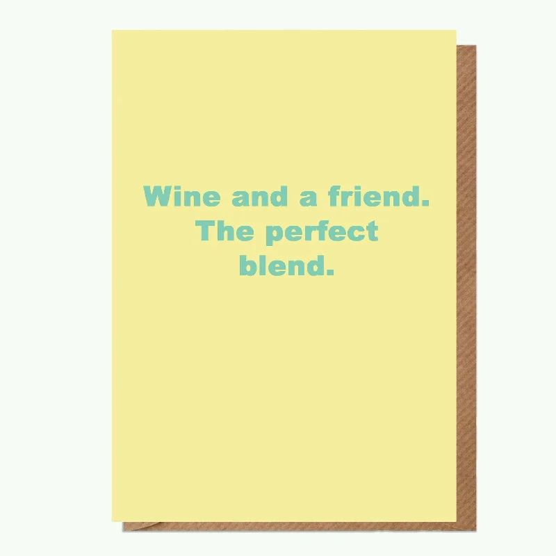 Oversized blanket series for extra comfort-Wine and a Friend A6 Greeting Card